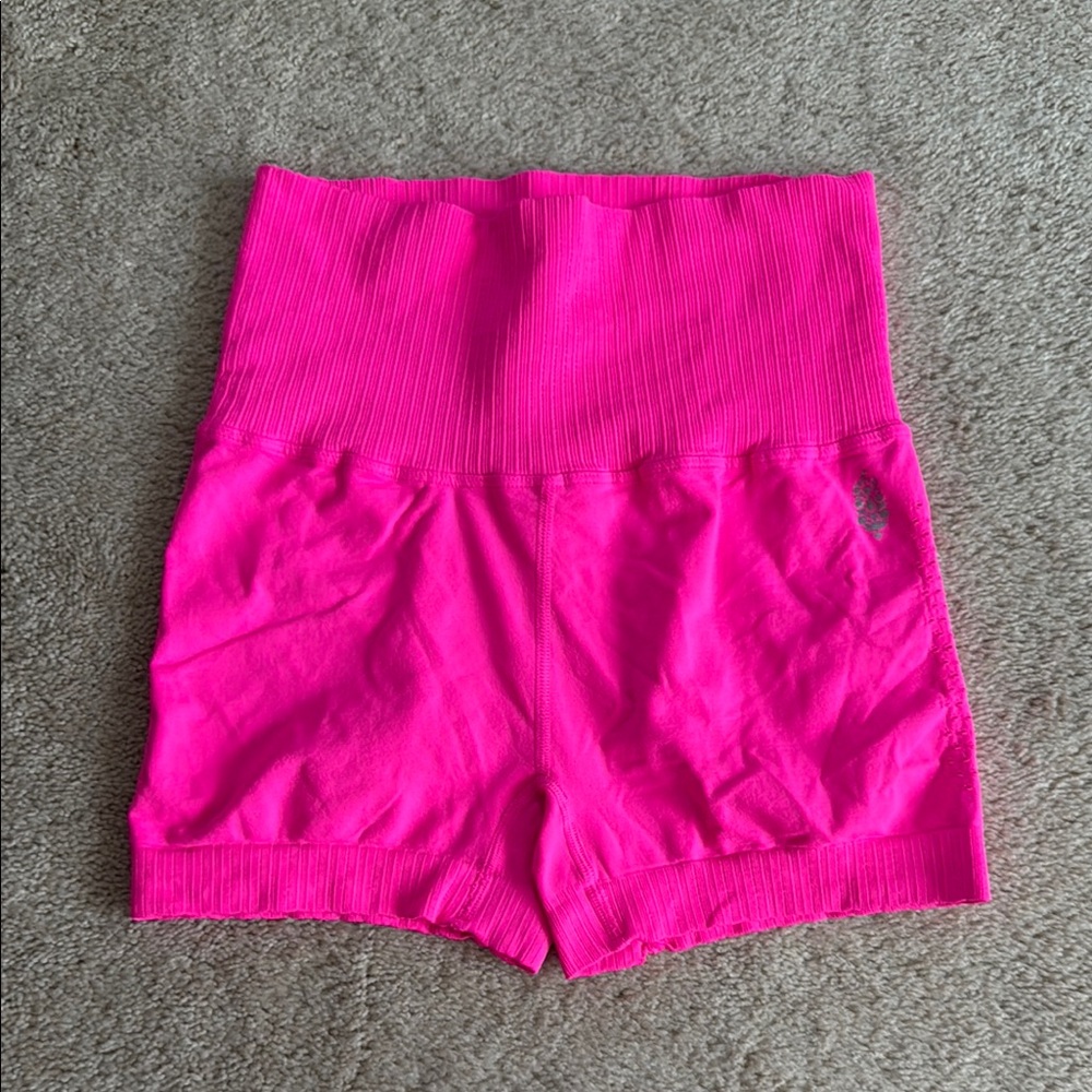 High-Waisted Vibrant Pink Women's Shorts
